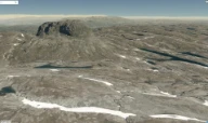 Hårteigen er et eksempel på et kjentdekkerestfjell i Norge. Hardangervidda. Kilde: Nordkart, 3D.
