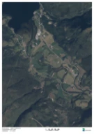 Flybilde fra Kartverket av elvesletta og elvedelta i Todalen, Møre og Romsdal. Ortofoto fra Norge i Bilder.
