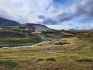 Kame like ved Sandtjønna. Sankkjølen naturreservat, Tydal, Sør-Trøndelag
