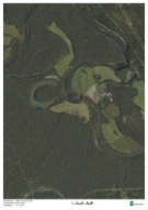 Kroksjø langs Barduelva ved Straumsmoen, Bardu, Troms. Ortofoto fra Norge i Bilder.
