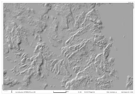 Murtoo-morener varierer fra trekantformete hauger, mot tungeformete hauger. Skyggerelieffen viser tungformete murtoo-morener. Like ved Midtre Muggsjøen, Femundsmarka, Sør-Trøndelag. Skyggerelieff fra Kartverket.

