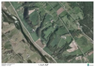 Raviner i bresjøsedimenter ved Korsvoll i Dovre kommune, Innlandet fylke. Ortofoto fra Norge i Bilder
