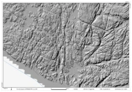 Terreng med kryssende sprekkedaler. Sokndal, Rogaland.
